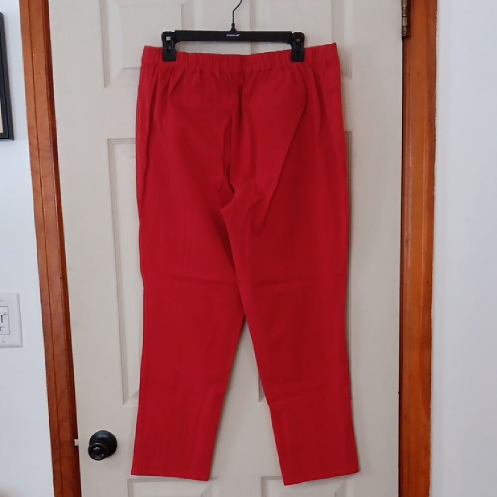 Isaac Mizrahi Red Ankle Pants - Picture 3 of 10